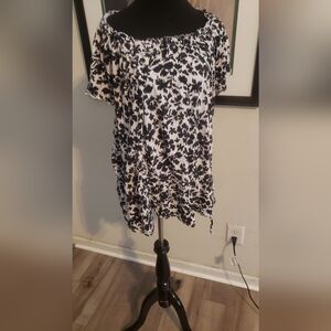 Black and White Patterned Dress